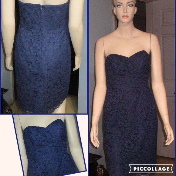 david's bridal navy dress